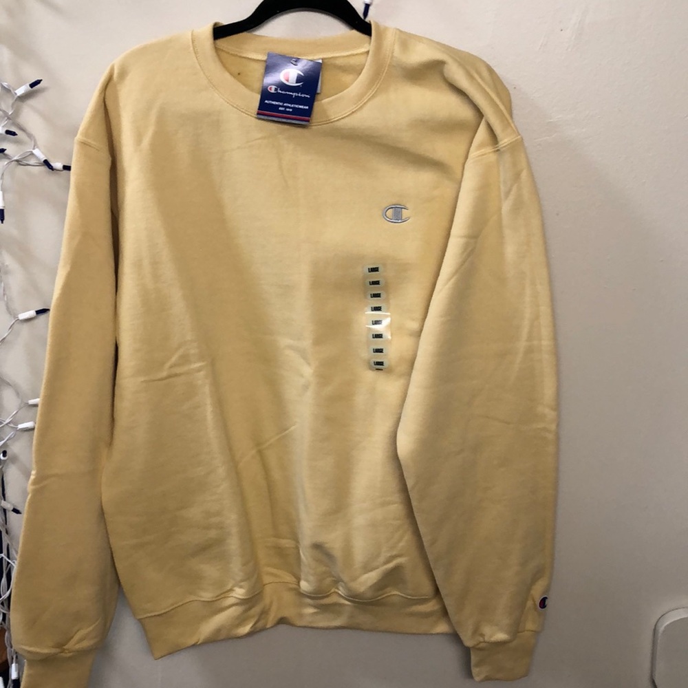 SOLD OUT Champion Yellow crewneck Sweatshirt - Picture 3 of 3